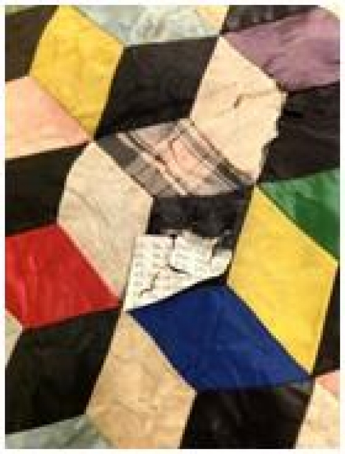 close up of multi coloured tumbling blocks