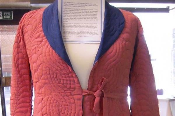 Pink dressing gown on model