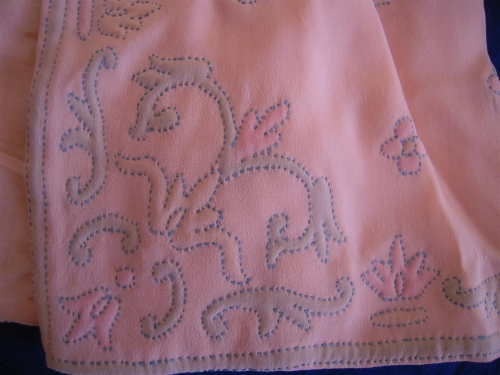 Pink baby's jacket detail
