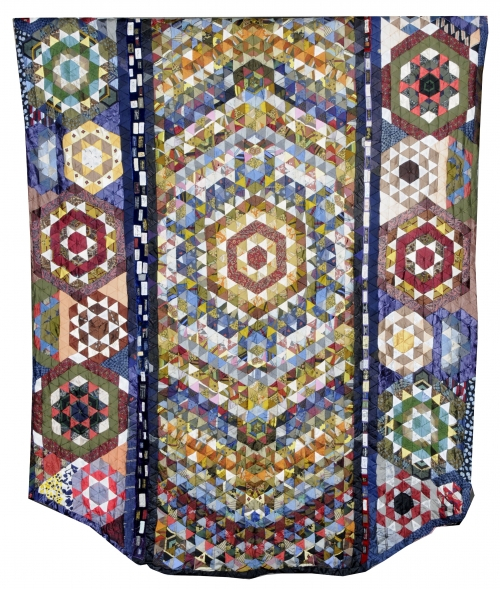 Multicoloured mosaic patchwork
