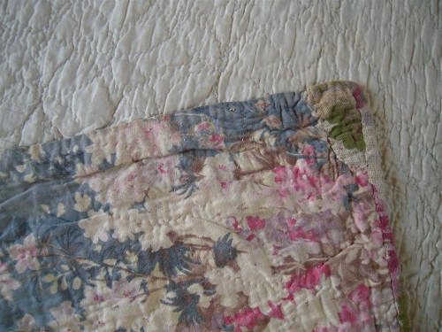 Corner folded onto backing