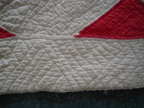 Detail of edge quilting