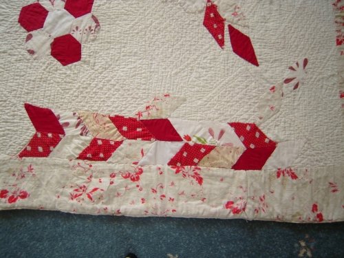 Red and white patches