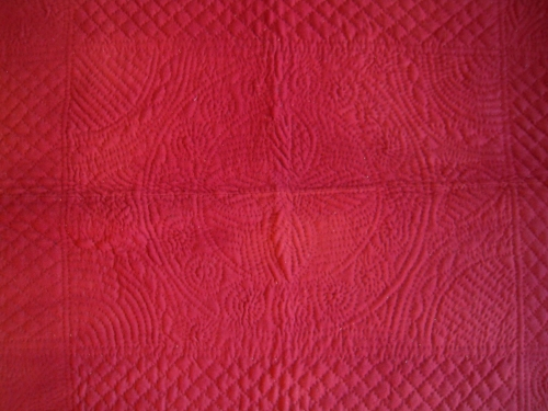 red quilt