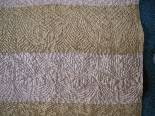 Pink and gold strippy detail