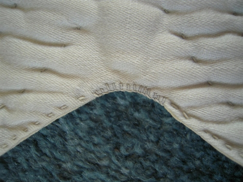 Buttonhole stitching on curve