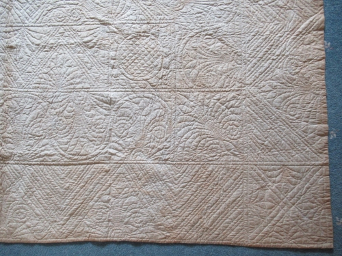 Corner of white quilt