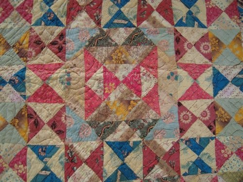 multicoloured patchwork detail