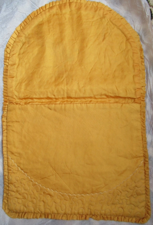 Yellow case opened out