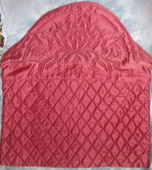 Pink quilted satin case back