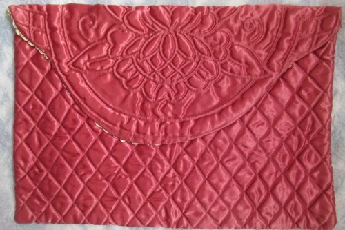 Pink quilted satin case