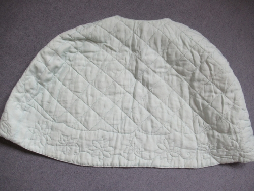 Blue bedcape back