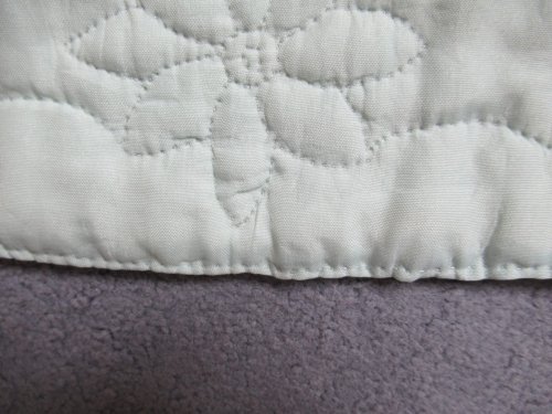 blue bedcape detail of edge