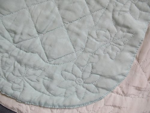 Blue bedcape detail of front