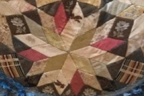 Cream silk diamonds patchwork