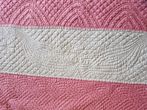 Detail of pink and white strippy