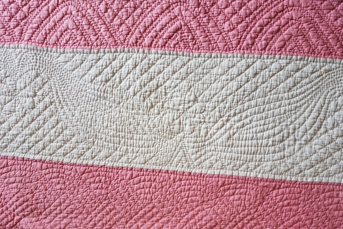 Pink and white strippy detail