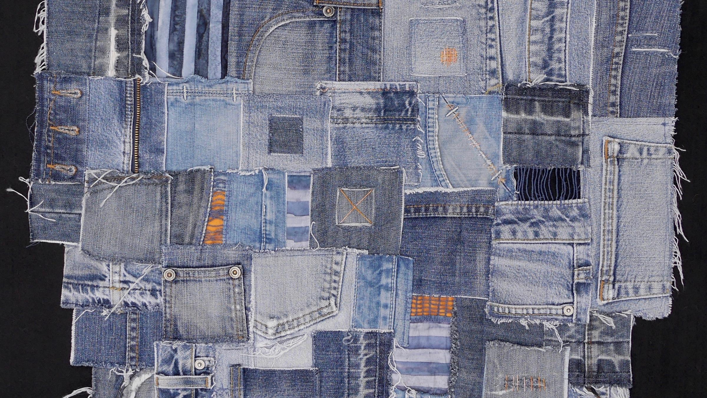 Glenys Davies - Frayed Blue Denim