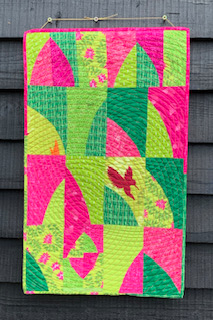 Hops and Roses quilt, featuring a colorful and playful design with hops and roses motifs