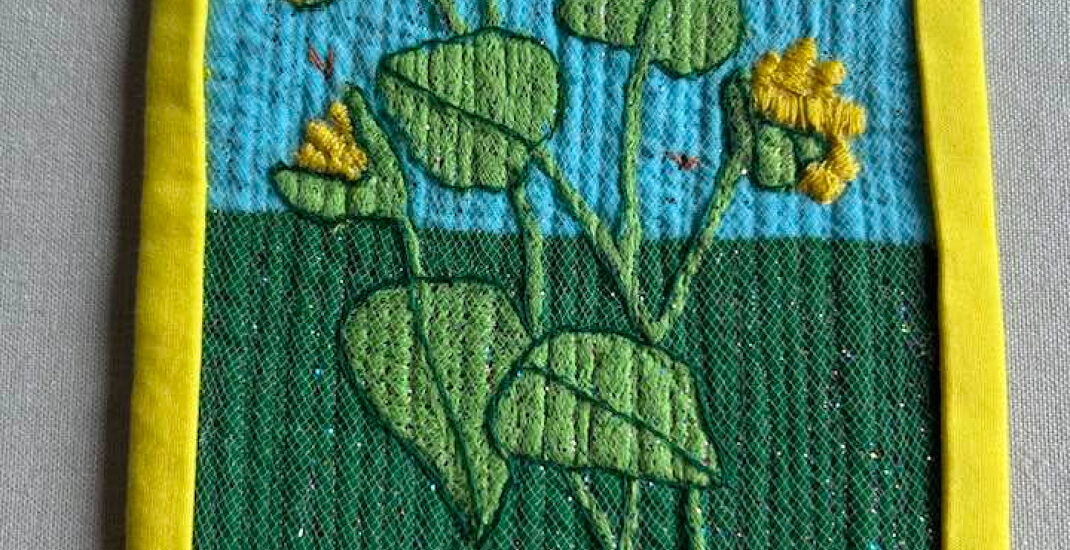 Spring postcard created by Jenny Jarvis as part of the Spring Postcard Swap 2025