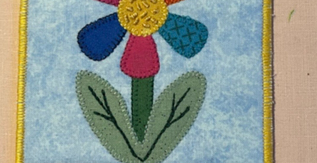 Spring postcard created by Margaret Logan as part of the Spring Postcard Swap 2025
