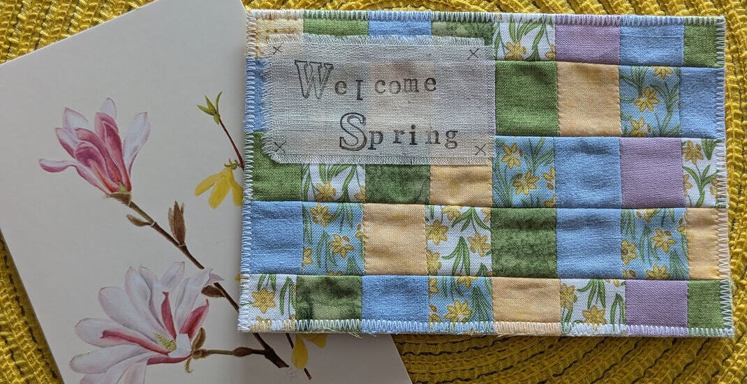 Spring postcard created by Jane as part of the Spring Postcard Swap 2025