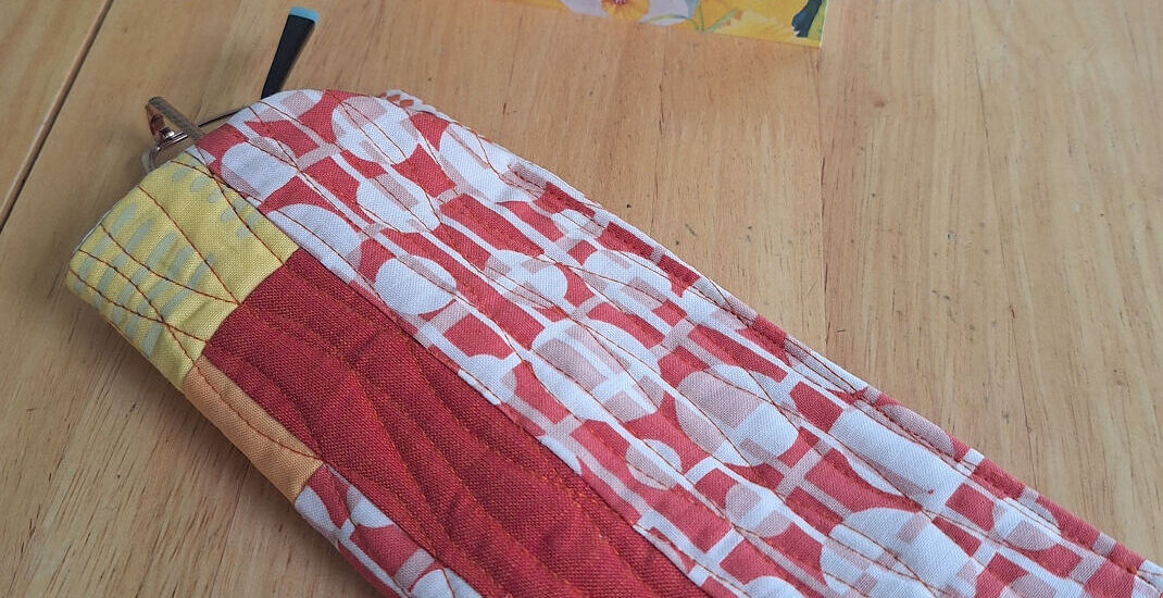 Glasses Case created by Catherine for the Modern Quilt Group Springtime Swap 2025