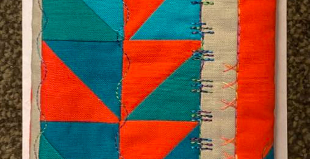 Glasses Case created by Margaret Logan for the Modern Quilt Group Springtime Swap 2025