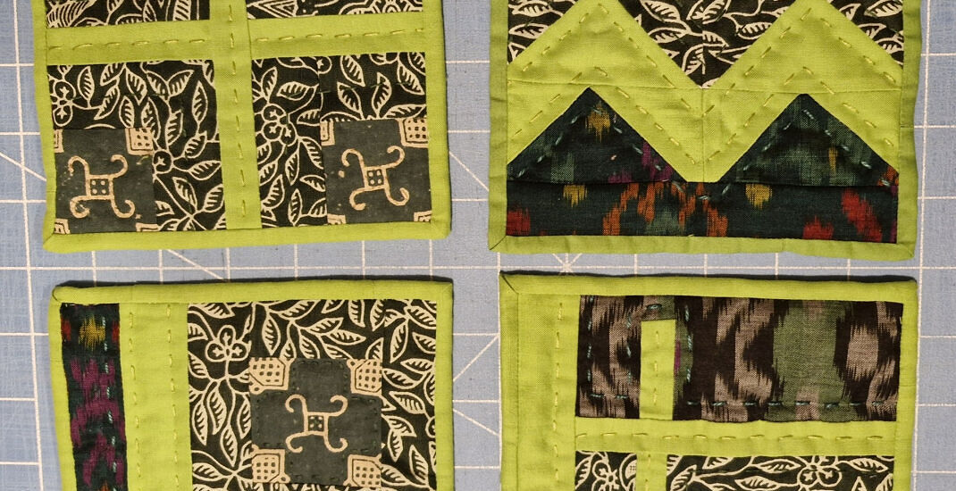 Take a line for a walk mini quilt by Bobby Maxwell.