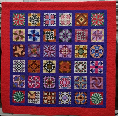 At Long Last 2020 sampler quilt by DeAnne Hartwell-Jones